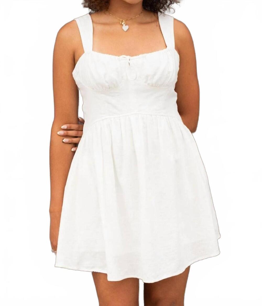 NEW MIOU MUSE ava textured mini dress in off white
